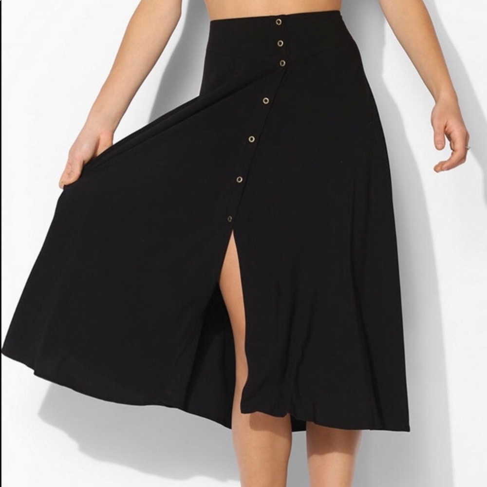 Urban Outfitters Black Midi Skirt